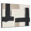 Zwart - Abstract - Japandi Textielframe zwart klein -3d
