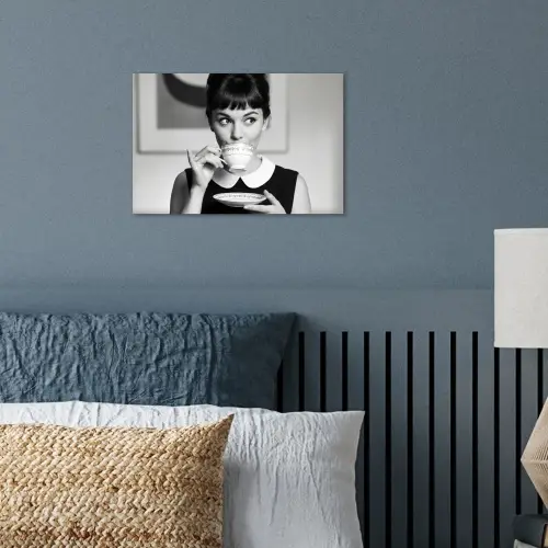 Portret - Thee - Vrouw poster papier klein -sfeer2