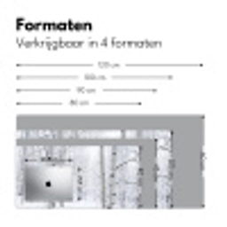 Berkenbomen - Sneeuw - Winter - Bos - Wit Muismat XXL klein -sfeer5