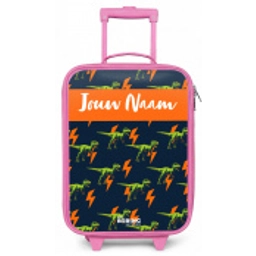 Dinos - Bliksem - Dieren - Blauw Kinderkoffer - Roze klein -zz3dotto