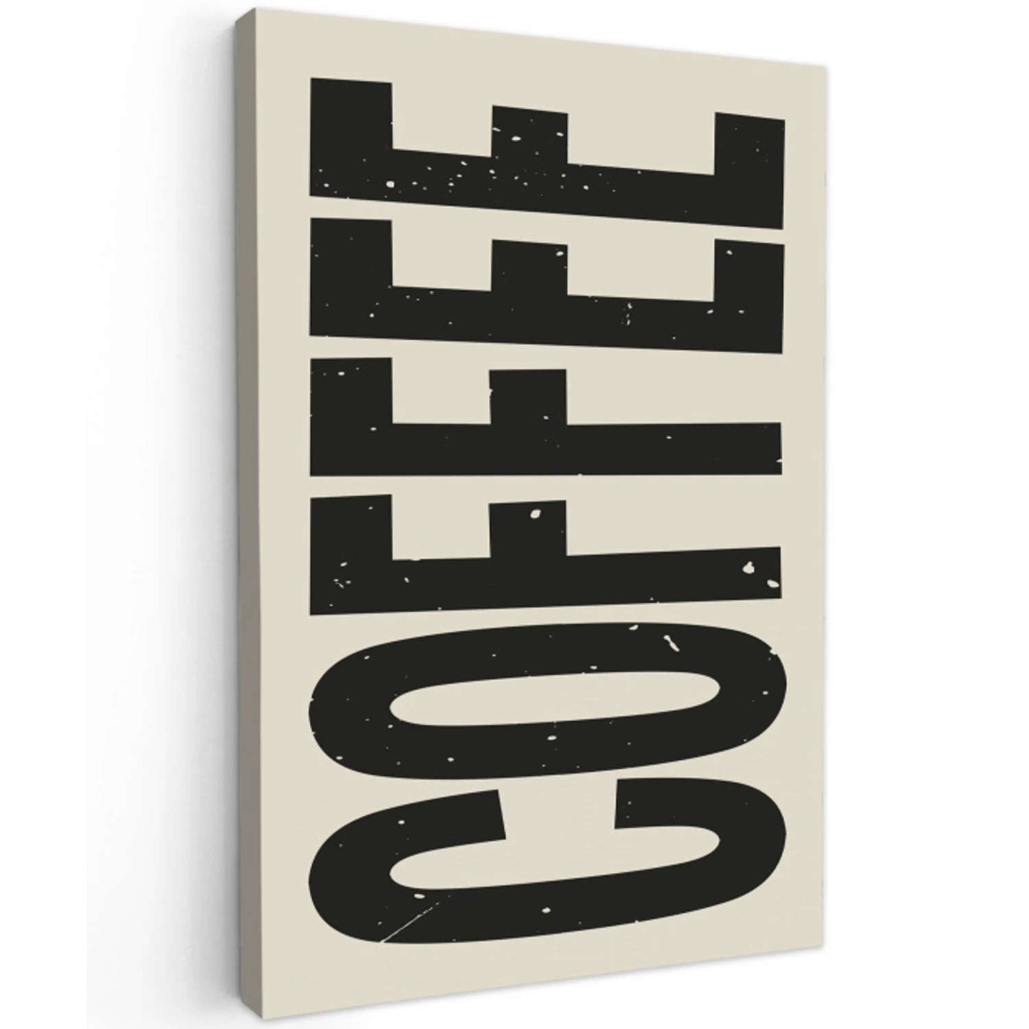 Japandi - Koffie - Decoratie - Vintage Tuinposter op houten frame 2 cm dik klein -3d