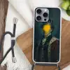 Koning - Portret - Druipende gele verf Hoesje iPhone 16 Pro Max met koord klein -sfeer4