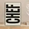 Vintage - Chef - Japandi - Zwart canvas 2cm klein -sfeer1