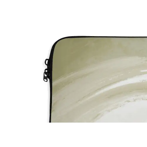 Abstract - Penseelstreken - Golven - Groen laptophoes neopreen klein -detail