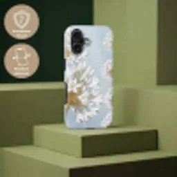 Illustratie - Bloemen - Blauw Toughcase MagSafe Apple iPhone 17 klein -USP_PrintM_DE