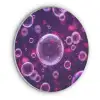 Paars - Bubbels - Schuim Akoestische PET Vilt - Rond klein -3d