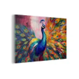 Pauw - Dieren - Schilderij - Regenboog plexiglas 5mm klein -z3d