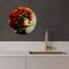 Vrouw - Appels - Rood - Bladeren KitchenYeah - Keuken - Wandcirkel Forex klein -sfeer1