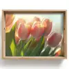 Tulpen - Roze - Zonnestralen Dienblad Rechthoek middel -z3d_shopping