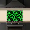 Zwart - Neon - Groen - Patroon keuken achterwand spatscherm klein 900 -sfeer1