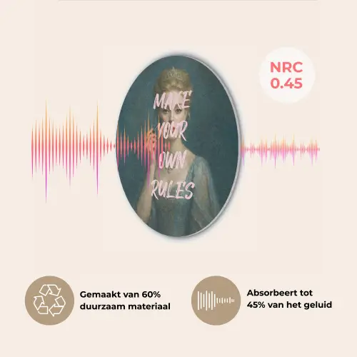 Klassiek - Sierlijk - Roze Akoestische PET Vilt - Rond klein -USP_NL