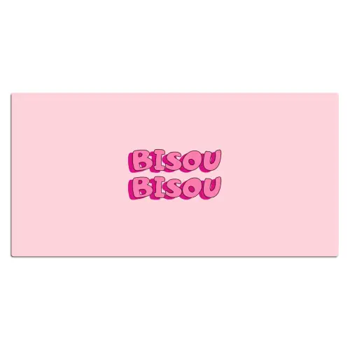 Bisou - Roze - Schaduw Muismat XXL klein -3d_leeg