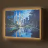 Stad Kuala Lumpur - Skyline - Wolkenkrabbers - Water Light Box met batterij (Wandlamp) middel -z3d_website
