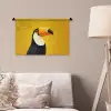 Toekan - Minimalistisch - Snavel - Oranje Wandkleed katoen klein -sfeer4