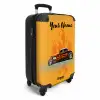 Bruine auto met gele vlammen NBS - Handbagage koffer - Kinderen Unisex middel -productfoto_3d