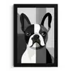 Buldog - Zwart - Abstract - Vlakken fotolijst zwart zonder passe partout klein -3d