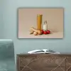 Spaghetti - Melk - Tomaten - Eieren - Brood canvas 2cm klein -sfeer4