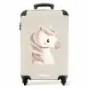 Eenhoorn in roze pastel kleuren NBS - Handbagage koffer - Volwassenen Unisex middel -productfoto_recht