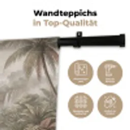 Jungle - Watervallen - Tropisch - Illustratie Wandkleed katoen klein -tsfeer2_DE