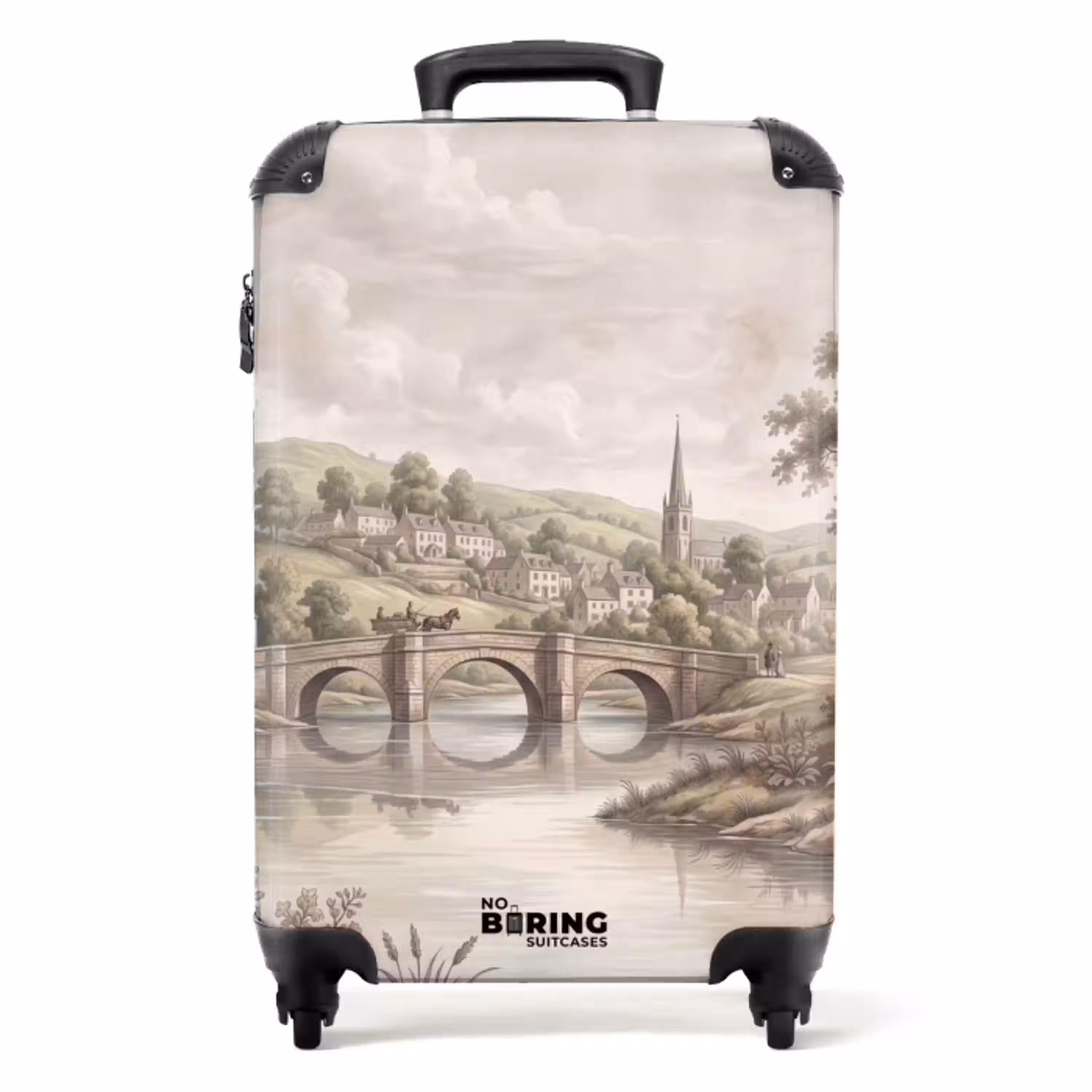 Nostalgie - Brug - Rivier NBS - Handbagage koffer - Volwassenen Unisex middel -productfoto_recht