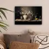 Stilleven - Bloemen - Boeket - Vaas - Wijn canvas 2cm klein -sfeer1