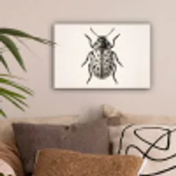 Kever - Insect - Vintage canvas 2cm klein -sfeer1