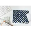 Abstract - Patroon - Blauw muismat rubber klein 262 -witbureau