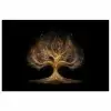 Lichtjes - Boom - Abstract - Zwart poster papier klein -3d