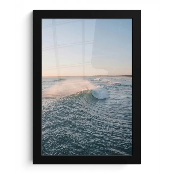 Golf - Zee - Water fotolijst zwart zonder passe partout klein -3d