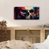 Schedel - Abstract - Rood - Blauw - Graffiti plexiglas 5mm klein -sfeer4