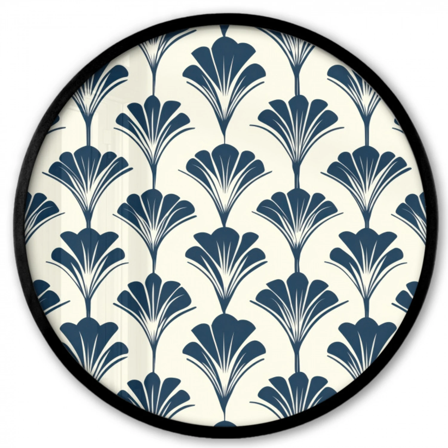 Klassiek - Motief - Blauw Fotolijst rond zonder passe partout klein 856 -3d