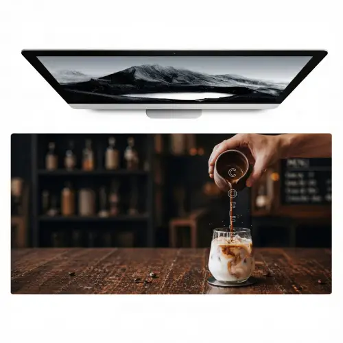 Espresso - Melk - Café Muismat XXL klein -zzz3d