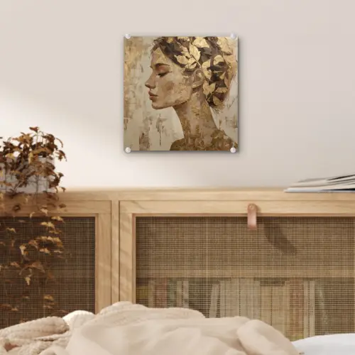 Vrouw - Goud - Abstract - Textuur plexiglas 5mm klein -sfeer4