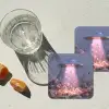 Ufo - Rozen - Pastelkleuren onderzetter kurk middel -sfeer4