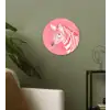 Zebra - Pink - Verf Wandcirkel kunststof plaat 5mm dik klein -sfeer3