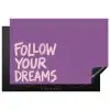 Follow your dreams - Paars - Penseeltextuur Inductie beschermer vinyl 3mm klein -3d