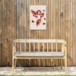 Cupido - Hartjes - Rood - Klassiek Tuinposter op houten frame 2 cm dik klein -sfeer4