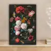 Stilleven met bloemen in een glazen vaas - Schilderij van Jan Davidsz. de Heem canvas 2cm klein -sfeer1