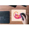 Tijger - Roze - Oranje muismat rubber klein -toetsenbord