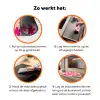 Bloemen - Patroon - Roze Inductie beschermer vinyl 3mm klein -zzzzzzz-td-werking
