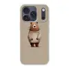 Beer - Witte bloemen - Knus Telefoonhoesje iPhone 17 Pro klein -3d
