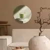 Matcha - Glas - Groen - Minimalistisch Wandcirkel kunststof plaat 5mm dik klein -sfeer1