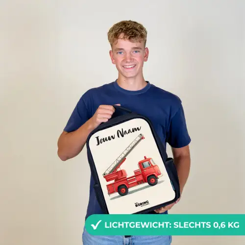 Brandweerwagen - Getekend - Rood Rugzak - Zwart middel -sfeer7_NL