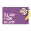 Follow your dreams - Paars - Penseeltextuur Placemat vinyl groot -zzzproduct_Kitchenyeah-website