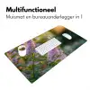Sierlijke - Vlinder - Paarse - Bloemen Muismat XXL klein -sfeer4