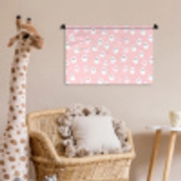 Spookjes - Patroon - Roze Wandkleed katoen klein 269 -wsfeer5_kind