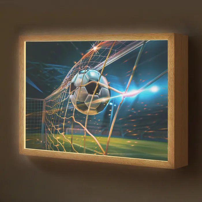Voetbal - Goal - Sport - Jongens Light Box met batterij (Wandlamp kind) middel -z3d_website