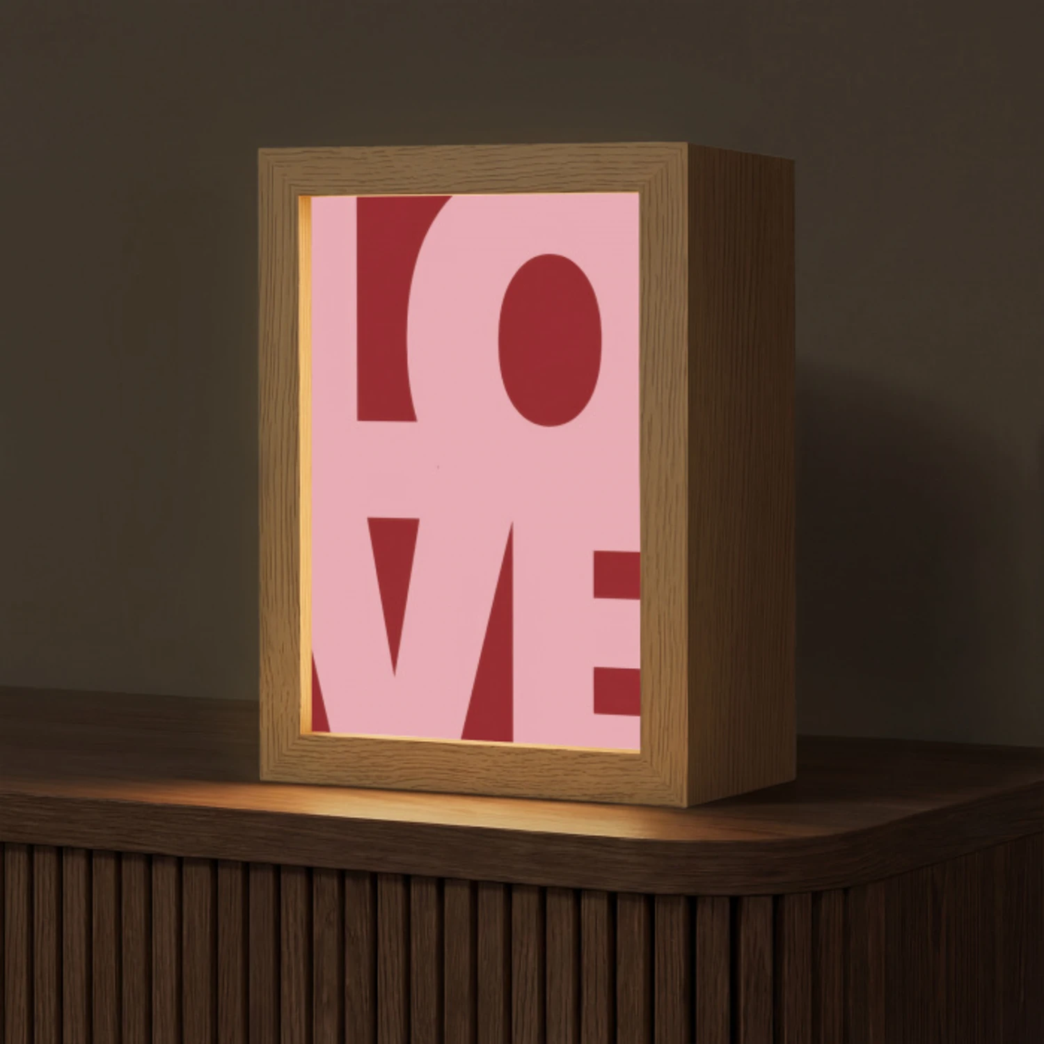 Love - Rood - Blokletters Light Box met kabel (Tafellamp) klein -z3d_website