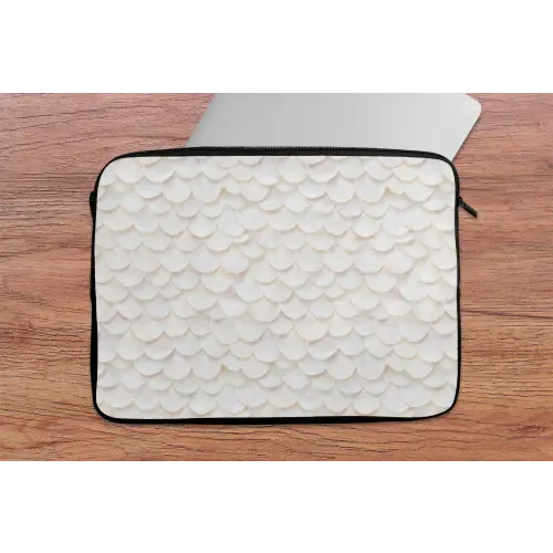 Schubben - Wit - Elegant laptophoes neopreen klein 279 -tafel