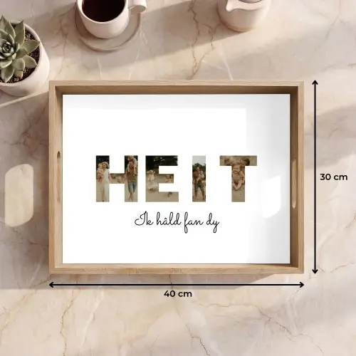 Heit - Lettercollage Dienblad Rechthoek middel -USP_Formaat